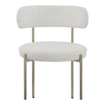 Beacon Boucle Fabric Upholstered Dining Chair in Cream