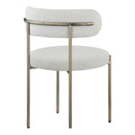Beacon Boucle Fabric Upholstered Dining Chair in Cream