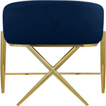 Xavier Velvet Upholstered Counter Stool (867-C) in Navy