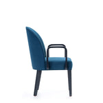 Hillman Wood Upholstered Armchair in Blue