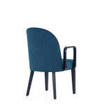 Hillman Wood Upholstered Armchair in Blue