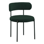 Beacon Boucle Fabric Upholstered Dining Chair in Green