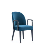 Hillman Wood Upholstered Armchair in Blue