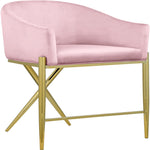 Xavier Velvet Upholstered Counter Stool (867-C) in Pink