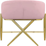 Xavier Velvet Upholstered Counter Stool (867-C) in Pink