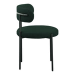 Beacon Boucle Fabric Upholstered Dining Chair in Green