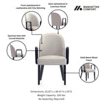 Hillman Wood Upholstered Armchair in Light Gray