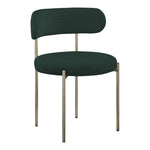 Beacon Boucle Fabric Upholstered Dining Chair in Green