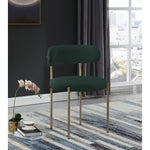 Beacon Boucle Fabric Upholstered Dining Chair in Green