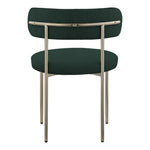 Beacon Boucle Fabric Upholstered Dining Chair in Green