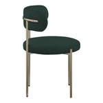 Beacon Boucle Fabric Upholstered Dining Chair in Green