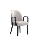 Hillman Wood Upholstered Armchair in Light Gray