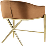 Xavier Velvet Upholstered Counter Stool (867-C) in Saddle