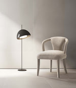 Palmer Tweed Upholstered Armchair in Gold Dust