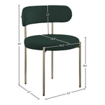 Beacon Boucle Fabric Upholstered Dining Chair in Green