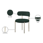 Beacon Boucle Fabric Upholstered Dining Chair in Green