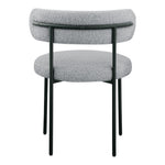 Beacon Boucle Fabric Upholstered Dining Chair in Grey