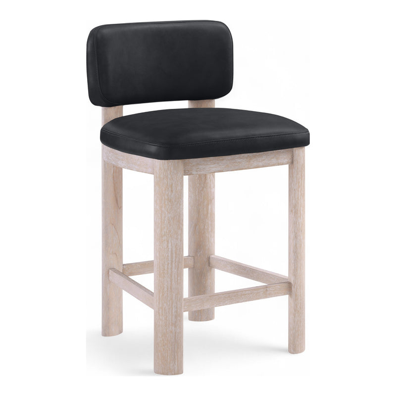 Paloma Vegan Leather Upholstered Counter Stool (88054-C) in Black