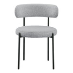 Beacon Boucle Fabric Upholstered Dining Chair in Grey
