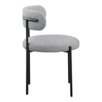 Beacon Boucle Fabric Upholstered Dining Chair in Grey