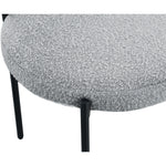 Beacon Boucle Fabric Upholstered Dining Chair in Grey