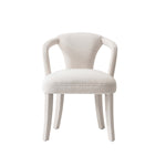 Palmer Tweed Upholstered Armchair in Ivory