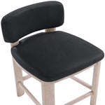 Paloma Vegan Leather Upholstered Counter Stool (88054-C) in Black