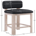 Paloma Vegan Leather Upholstered Counter Stool (88054-C) in Black