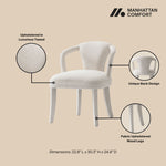 Palmer Tweed Upholstered Armchair in Ivory