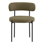Beacon Boucle Fabric Upholstered Dining Chair in Olive Green