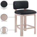 Paloma Vegan Leather Upholstered Counter Stool (88054-C) in Black