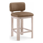 Paloma Vegan Leather Upholstered Counter Stool (88054-C) in Brown