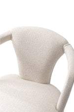 Palmer Tweed Upholstered Armchair in Ivory