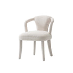 Palmer Tweed Upholstered Armchair in Ivory