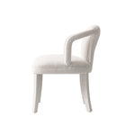 Palmer Tweed Upholstered Armchair in Ivory
