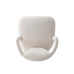 Palmer Tweed Upholstered Armchair in Ivory
