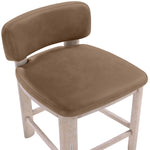 Paloma Vegan Leather Upholstered Counter Stool (88054-C) in Brown