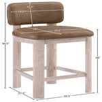 Paloma Vegan Leather Upholstered Counter Stool (88054-C) in Brown