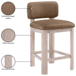 Paloma Vegan Leather Upholstered Counter Stool (88054-C) in Brown