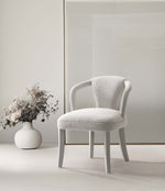 Palmer Tweed Upholstered Armchair in Silver Lining