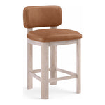 Paloma Vegan Leather Upholstered Counter Stool (88054-C) in Cognac