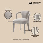 Palmer Tweed Upholstered Armchair in Silver Lining