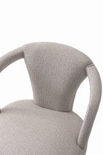 Palmer Tweed Upholstered Armchair in Silver Lining