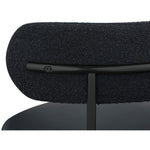 Beacon Vegan Leather And Boucle Fabric Upholstered Dining Chair in Black