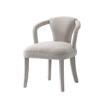 Palmer Tweed Upholstered Armchair in Silver Lining
