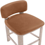 Paloma Vegan Leather Upholstered Counter Stool (88054-C) in Cognac