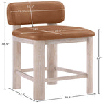 Paloma Vegan Leather Upholstered Counter Stool (88054-C) in Cognac