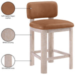 Paloma Vegan Leather Upholstered Counter Stool (88054-C) in Cognac