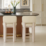 Paloma Vegan Leather Upholstered Counter Stool (88054-C) in Cream