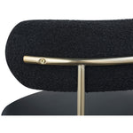 Beacon Vegan Leather And Boucle Fabric Upholstered Dining Chair in Black